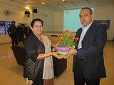 10. Shri Jaisingh Dhumal, ICICI Bank was welcomed by the Principal of Gyan Ganga Educational Academy 